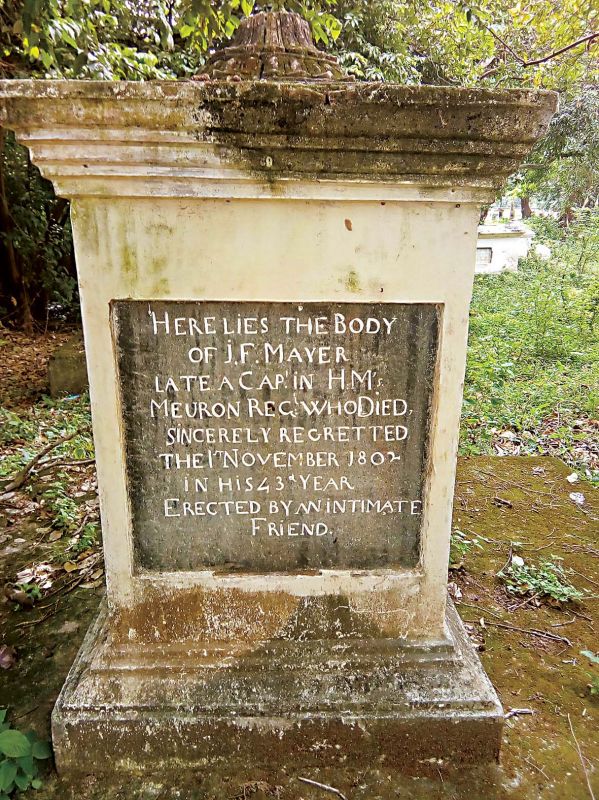 Tombs of British and Swiss soldiers and their families who stayed at Srirangapatna at the time of the Fourth Anglo-Mysore War.