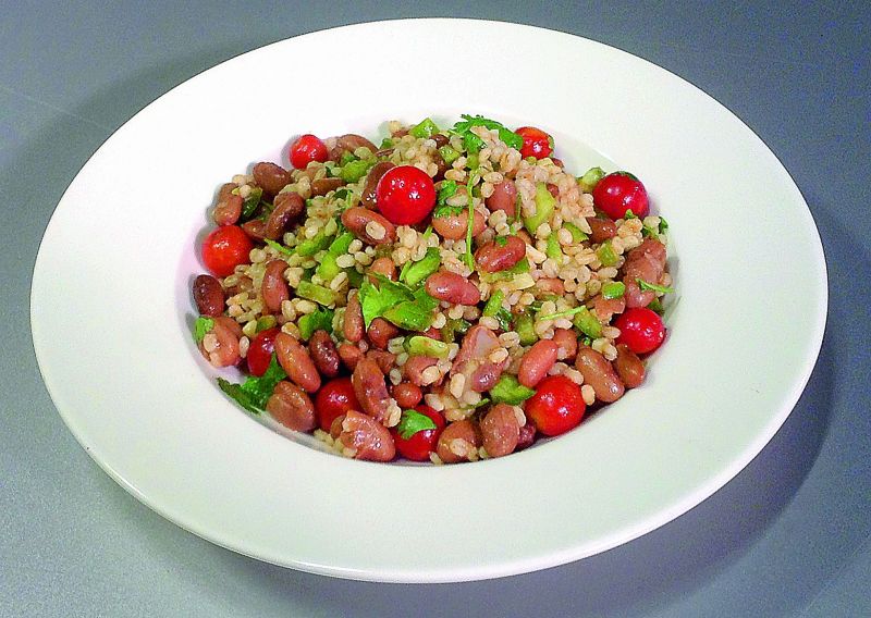 Barley and kidney bean salad