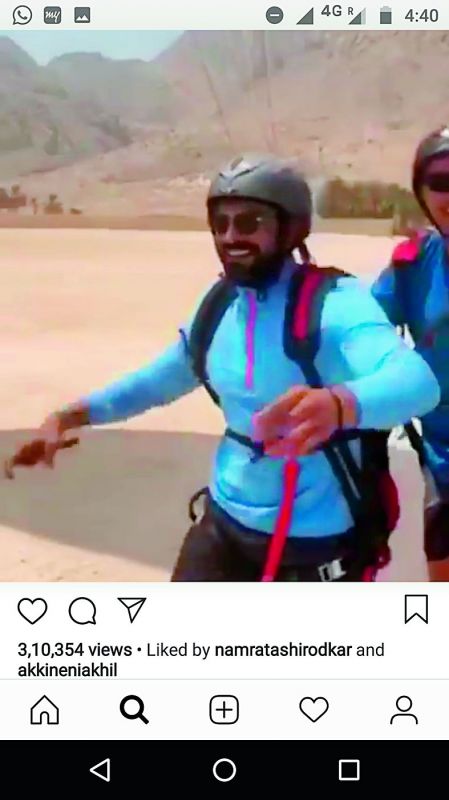 Upasna uploaded this video of Charan with the caption: Dearest babai, U've always inspired me to do daring things in life & films, this is for u  did it with some help the first time ... (sic)