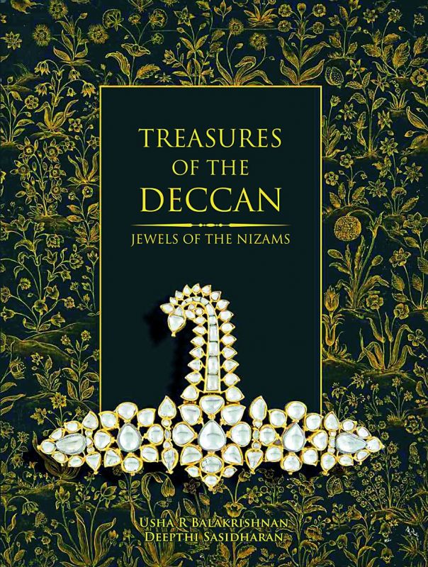 (Left) Book cover of the twin books, Treasures of the Deccan.