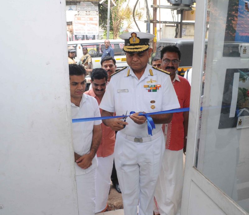 The exhibition being inaugurated by Rear Admiral R.J Nadkarni