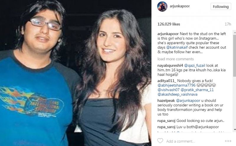 Arjun shares unbelievable throwback picture to welcome Katrina to Instagram