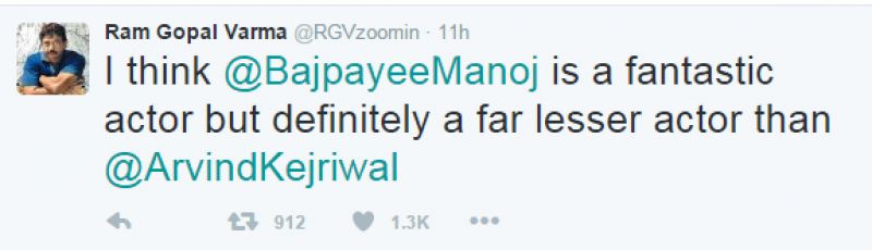 Ram Gopal Varma tweet on Arvind Kejriwal