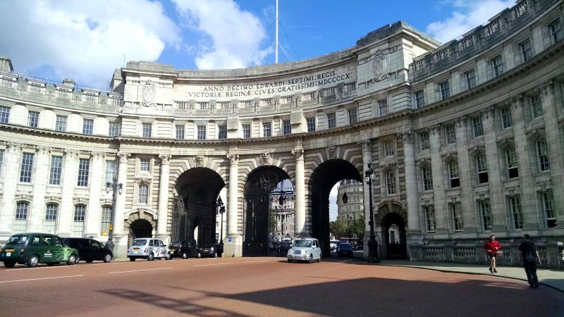 Admiralty Arch, a landmark building in London designed by Aston Webb, which incorporates an archway providing road and pedestrian access between The Mall and Trafalgar Square. (Photo: