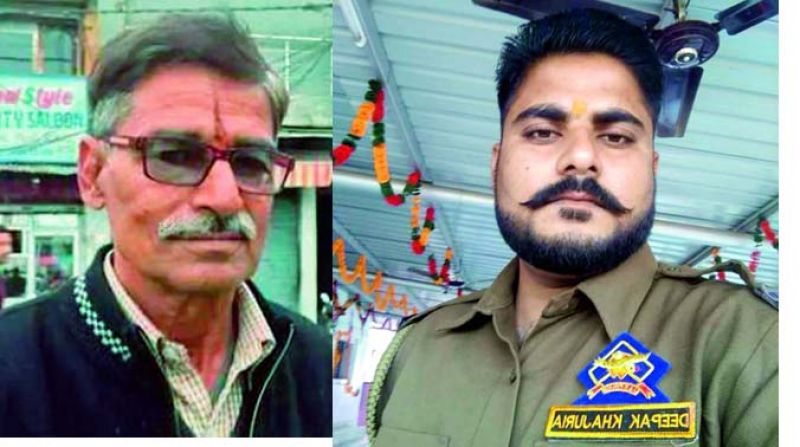 The photograph of the two perpetrators has gone viral on social media. To the left is Sanji Ram and to the right is Deepak Khajuria. Together they kidnapped, drugged, gangraped and murdered an eight-year-old girl in Kashmir. Everyone on social media has been sharing this photograph.