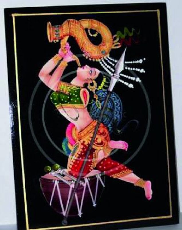 A drawing of a woman blowing a trumpet, with her leg on a drum. A sculpture will be made of the same design and placed under the Gachibowli flyover. (Photo: DC)
