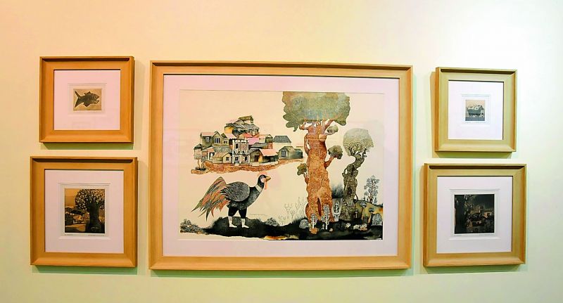 Paintings on display at the Nehru art gallery