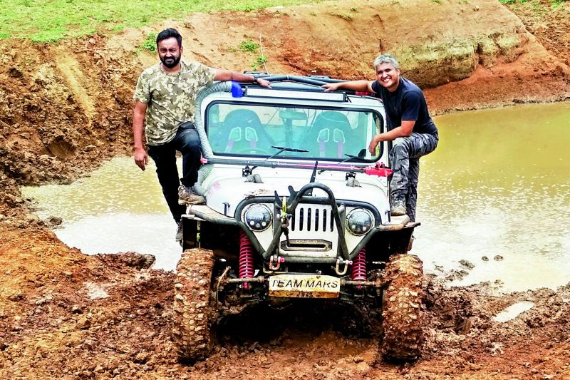 T. Santosh Goud (left) with co-driver Saju Varghese