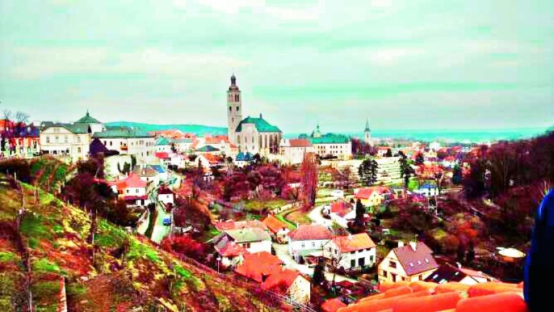 A breathtaking view of KutnÃ¡ Hora.