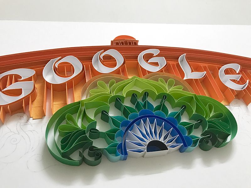 The Ashok Chakra forms an integral part of the doodle as the Indian Parliament stands in the background (Photo: Google)