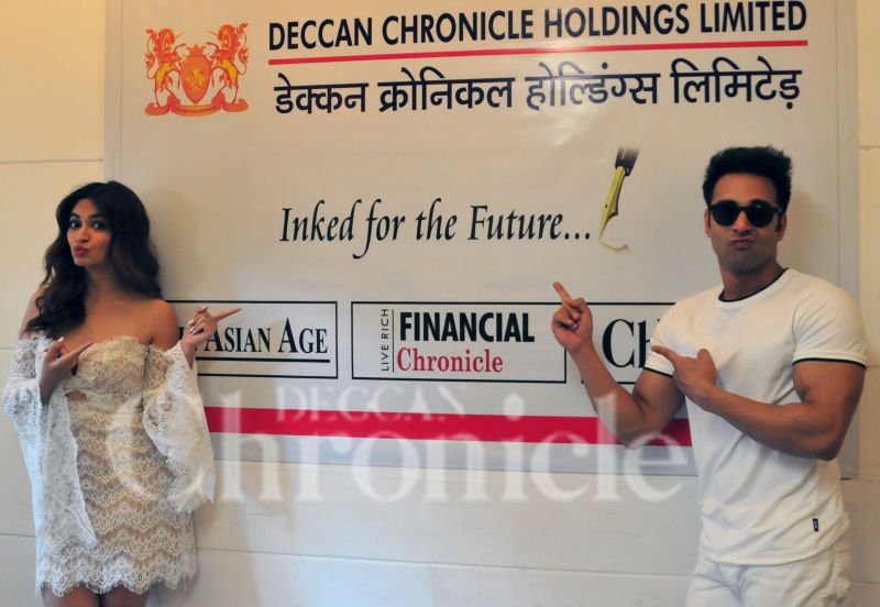 Pulkit Samrat and Kriti Kharbanda visit Deccan Chronicle office.