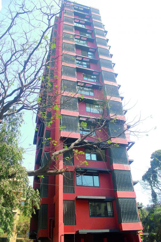 A photo of the building Flying Carpet where Arpita is said to have bought her a home.