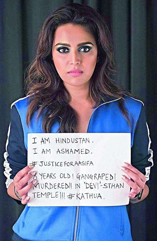 Swara Bhaskar was trolled for posting her views on the Kathua rape case.