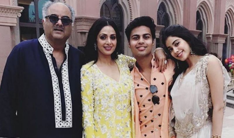 Akshat was close to the entire Kapoor family. Here seen with Jhanvi's father Boney Kapoor and mother Sridevi Kapoor.