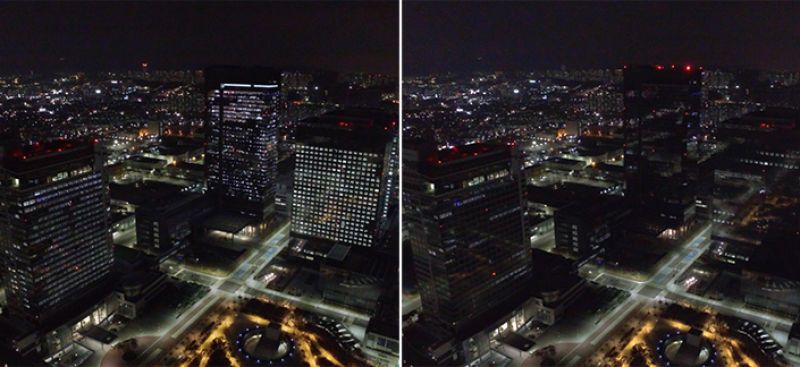 Samsung Electronics' Digital City headquarters in Suwon, Korea goes dark for the Turn Off Your Light' campaign.