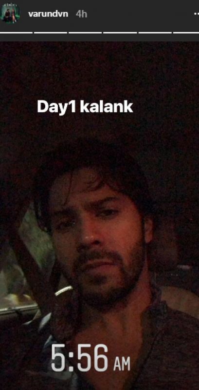 Varun Dhawan on first day shoot of 'Kalank'.