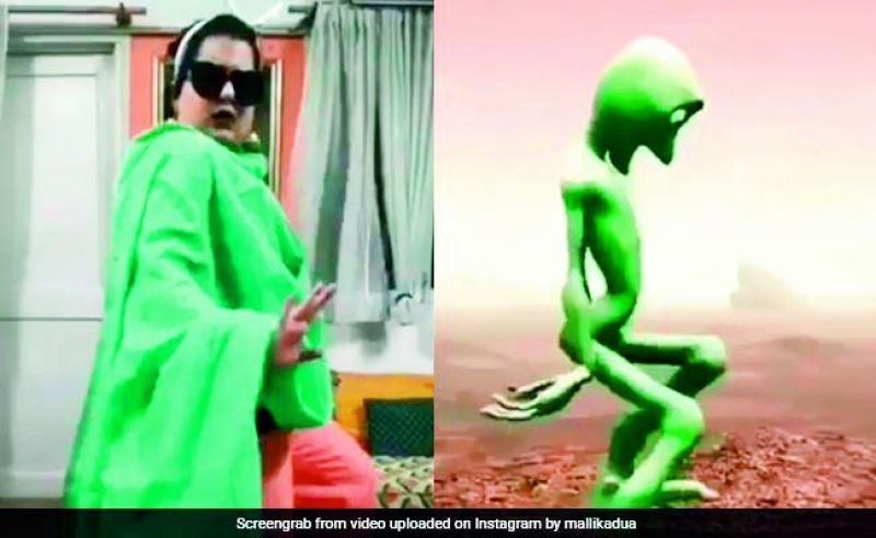 Comedienne Mallika Dua, who also put up a video dancing with the alien, says that she found the alien cute.