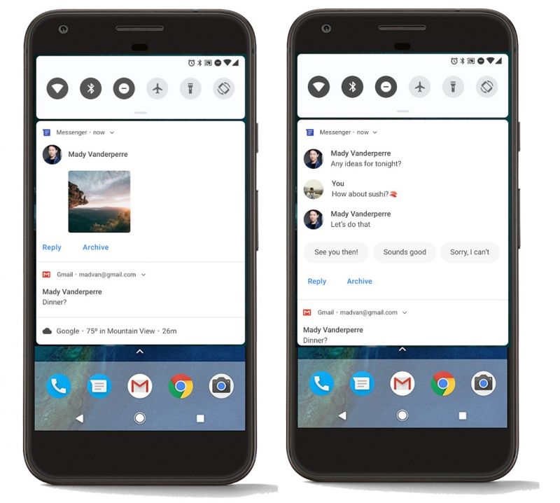 Image result for android p notification bar