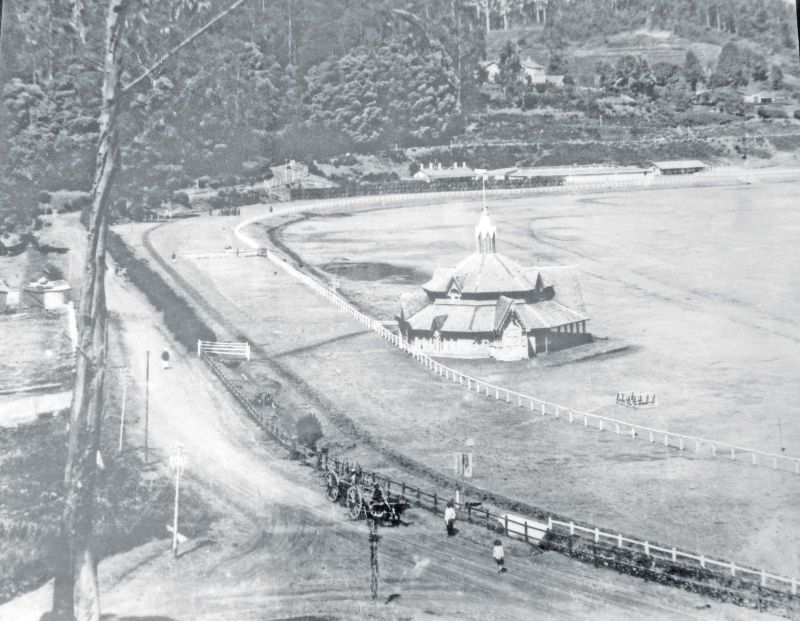 View of the Ooty Race Course in late 1800â€™s.