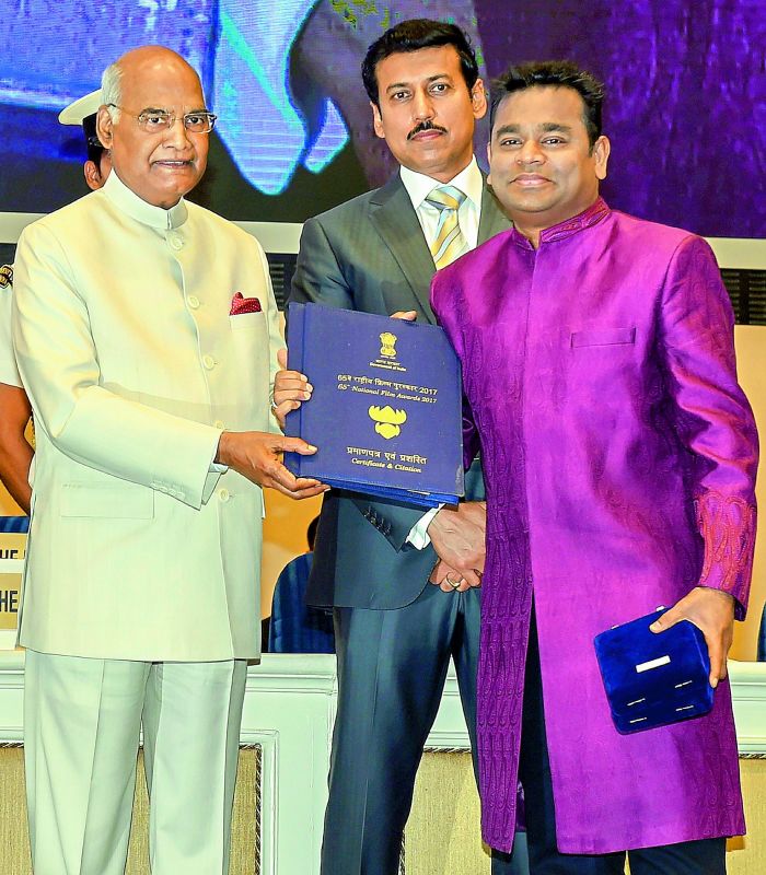 AR Rahman felicitated by President Ram Nath Kovind at 65th National Awards