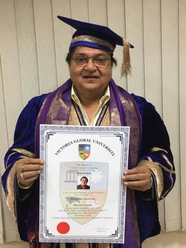 Veteran comedian Rakesh Bedi conferred honourary doctorate