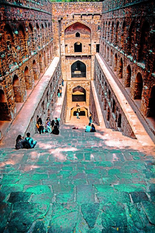 Youngsters on a day out at Agrasen Ki Baoli.