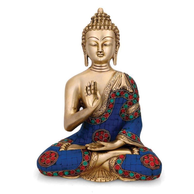 A Buddha statue gives it a  traditional touch