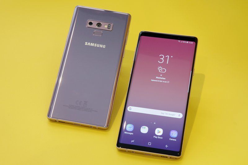 The Samsung Galaxy Note 9 is shown in New York. For $1,000, the Galaxy Note 9 is a superb phone that's the best Samsung has to offer. (AP Photo/Richard Drew, File)