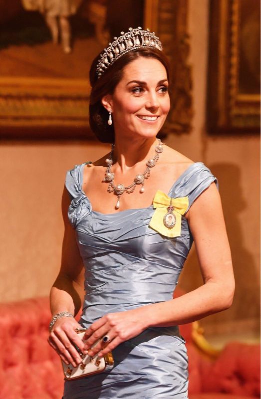 The Duchess of Cambridge sporting Diana's Cambridge Lover's Knot Tiara (Photo: Twitter Screengrab/ @Kensingtonroyal)