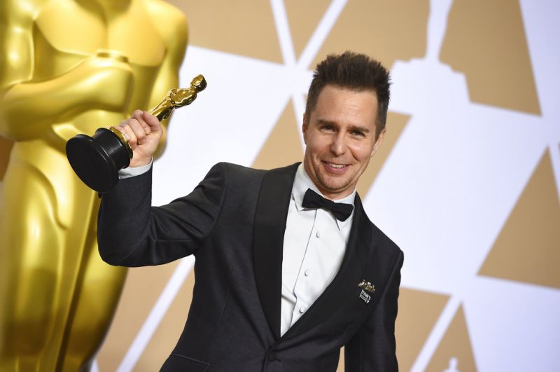 Sam Rockwell, winner of the award for best performance by an actor in a supporting role.
