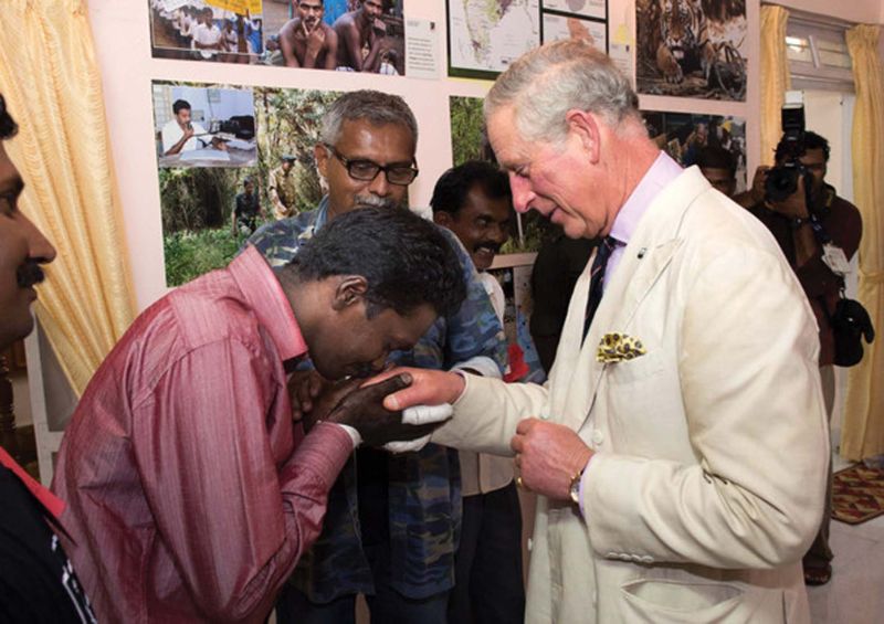 Vava Suresh greeting Prince Charles (File photo)