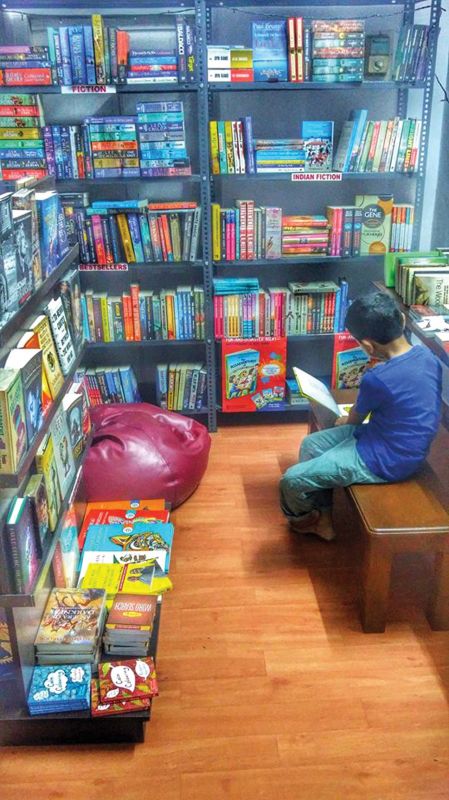 A child reads at The Reading Room in Thiruvananthapuram.