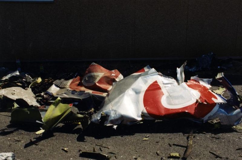 Debris from the American Airlines plane that was used to target the Pentagon. (Photo: FBI)