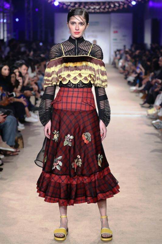 The collection showcased a strong aura of dynamism though vibrant colours and architectural silhoutees. (Photo: File)