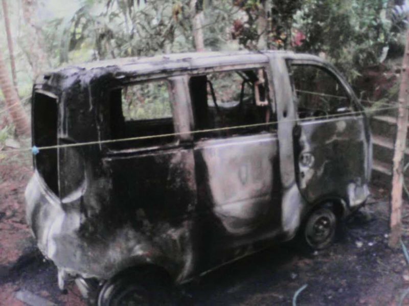 The auto taxi of a RMPI worker that was damaged. (Photo: DC)