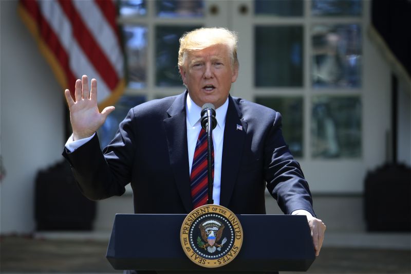 President Donald Trump speaks about modernizing the immigration system in the Rose Garden of the White House, Thursday, May 16, 2019, in Washington. (AP Photo/Manuel Balce Ceneta) 