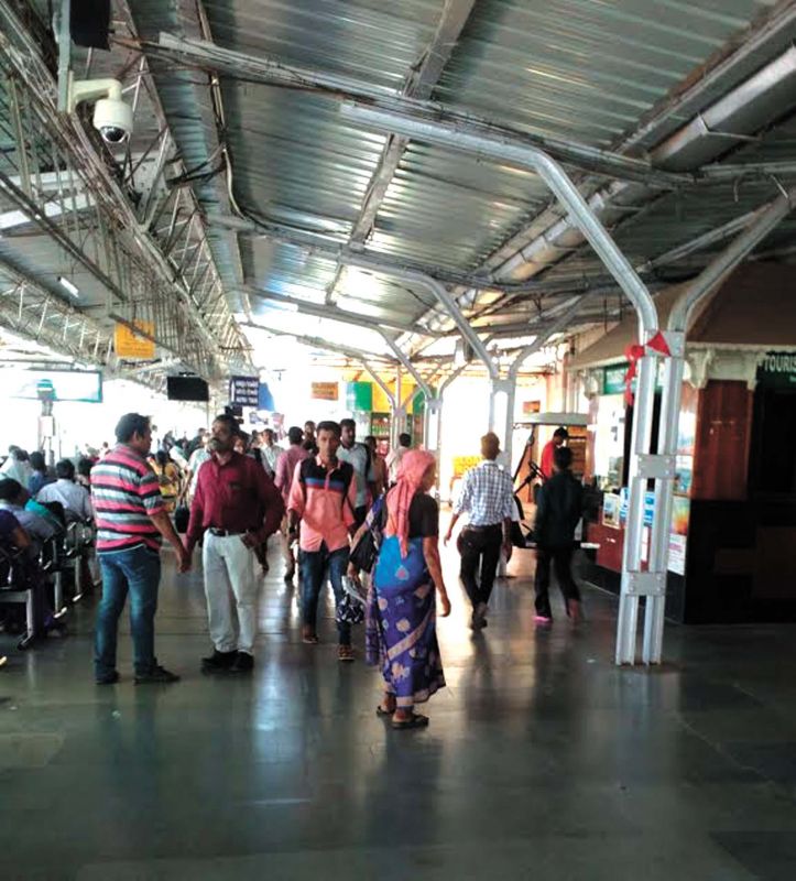 A lottery seller stands clueless with unsold tickets at Thiruvananthapuram Central Station on Thursday. (Photo: DC)