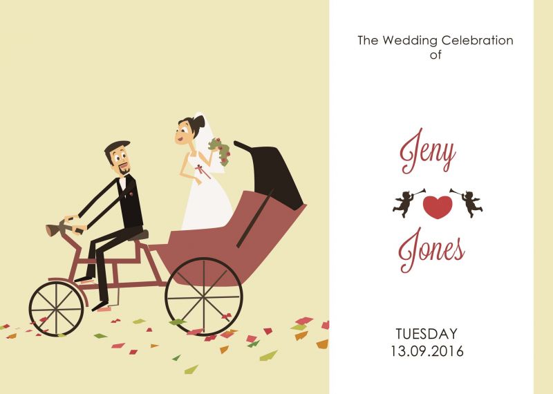 A wedding invite  designed by Craft Comics
