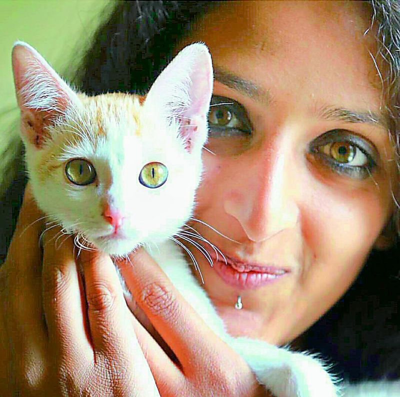 best companion: Shreya, an artist who owns a cat, says it's her Eva who taught her to enjoy life