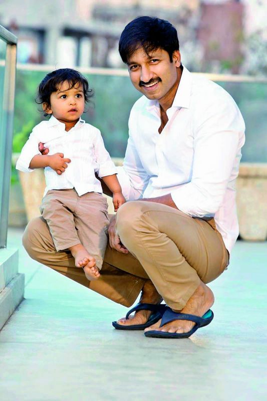 Gopichand with his son Virat Krishna