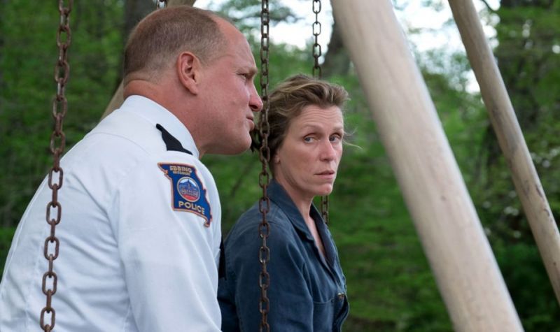 Frances McDormand and Woody Harrelson in a still from the film.