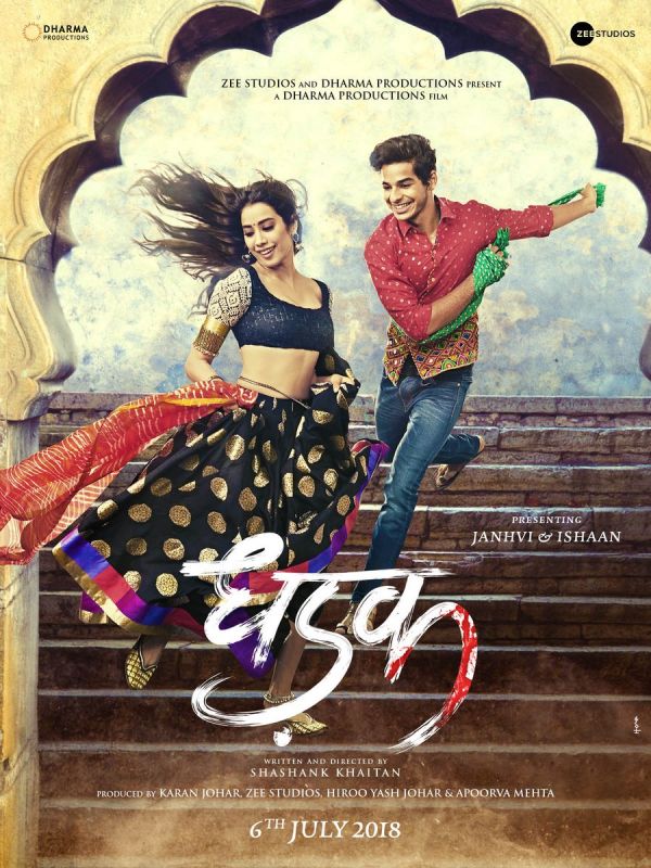 Dhadak movie poster.