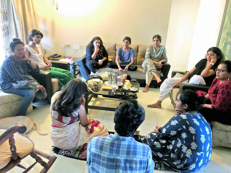Participants engaged in conversation during a Talking Death session.
