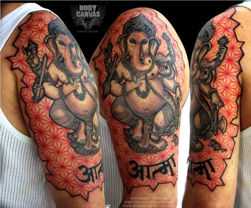 People of all ages , especially youth would come up with their tattoo designs in the form of images, symbols, sacred words etc. to dedicate love for their god and represent them.