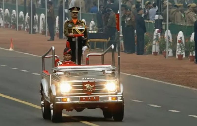 Lt Gen Manoj Mukund Naravane leads the Republic Day parade.