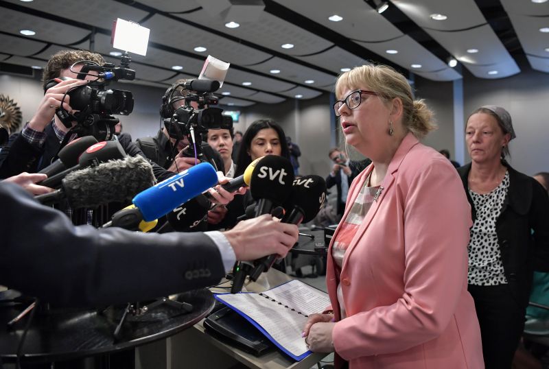 Vice chief prosecutor Eva-Marie Persson speaks at a press conference in Stockholm, Sweden, Monday May 13, 2019. Swedish prosecutors are to reopen rape case against WikiLeaks founder Julian Assange, a month after he was removed from the Ecuadorian Embassy in London. (Photo:AP)