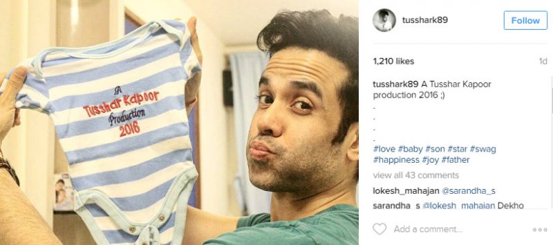 Tusshar Kapoor baby pic Instagram