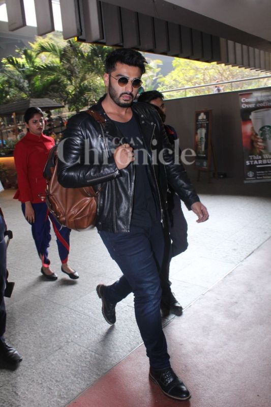 Arjun Kapoor spotted at the airport before Sridevi's funeral.