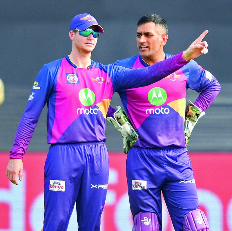 Australian cricketer Steve Smith and M.S. Dhoni have played a key role in RPS' wins.