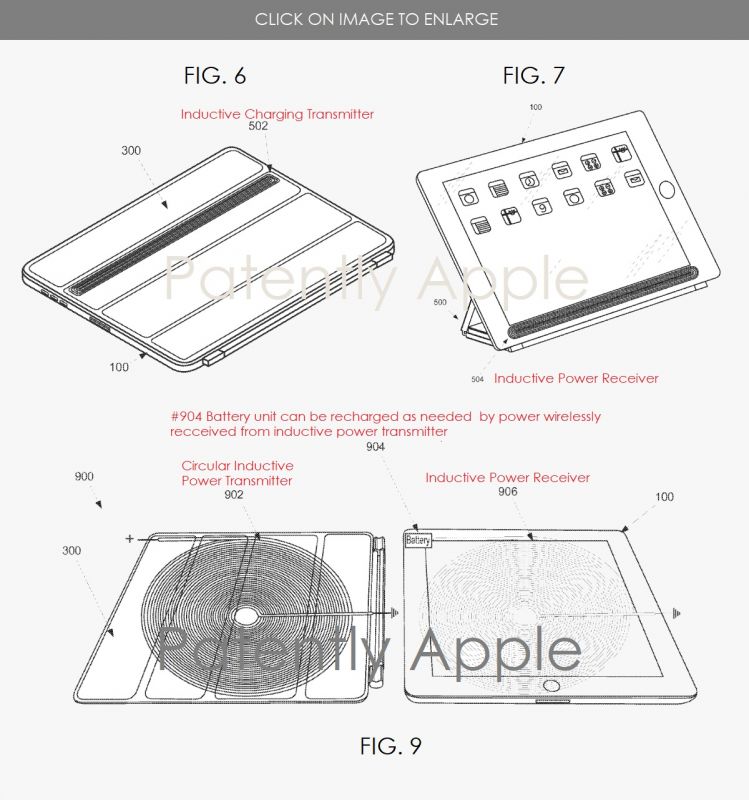 Apple Smart Cover wireless charging patent